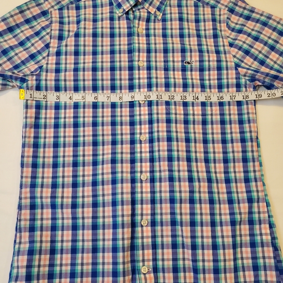 Vineyard Vines Slim Fit Tucker Shirt Long Sleeve Button Down Pastel Plaid Mens S - Picture 4 of 6